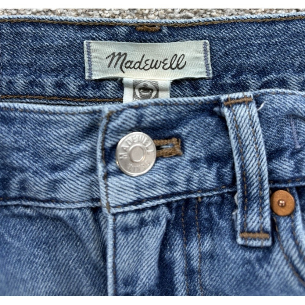 Madewell Baggy Straight Fit Jean Womens 26 Blue Light Wash High Rise 100% Cotton - Picture 6 of 13